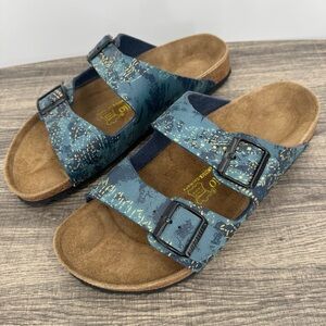Birkenstock Papillio Arizona Sandals Pixel Rose Blu Men’s Slides Art Rare